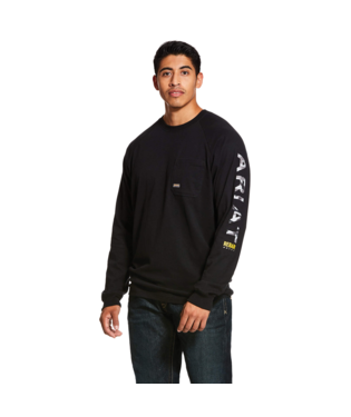 MNS RBR CTN STRNG LS TSHRT BLACK