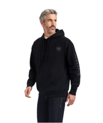 MNS ARIAT LOGO HOODIE BLACK