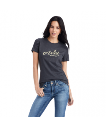 ARIAT WHEAT SCRIPT TSHIRT CHARC