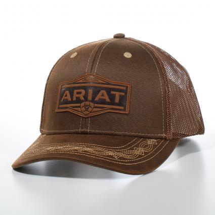 ARIAT MENS BROWN VNTG LOGO HAT