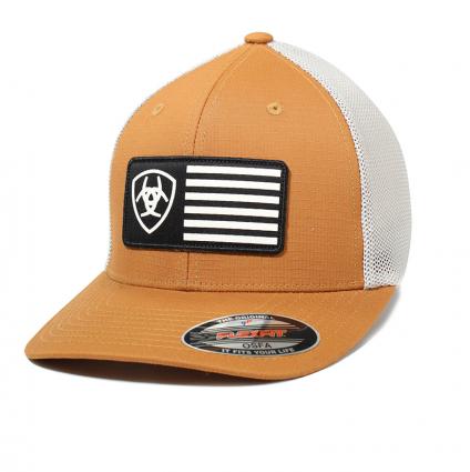 ARIAT MENS TAN FLAG HAT