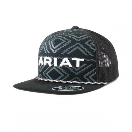 ARIAT MENS SW ROPE CAP BLACK