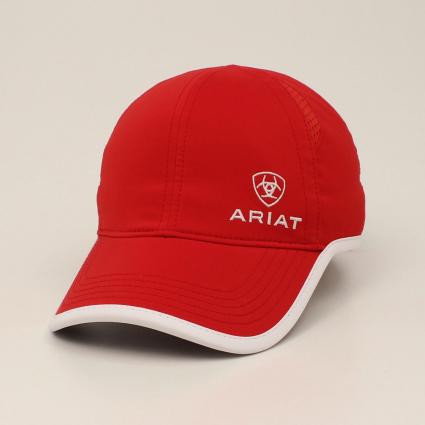 ARIAT LDS PONYFLO LOGO CAP RED