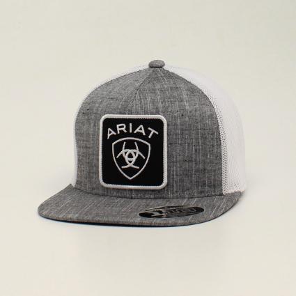 ARIAT MNS GREY PATCH LOGO