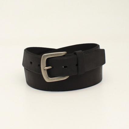 ARIAT BEVLED EDGE LOGO BELT BLK