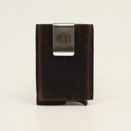 SMART WALLET W MONEY CLIP BRN