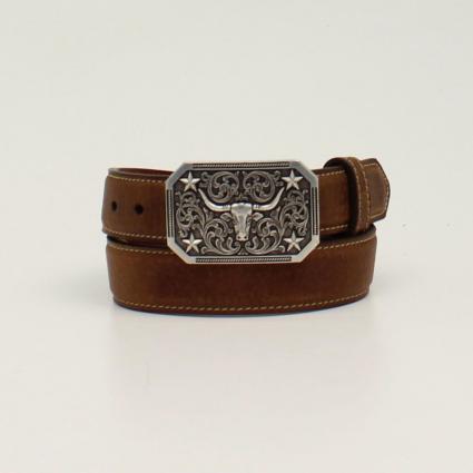 BOYS LONGHORN BELT W BUCKLE