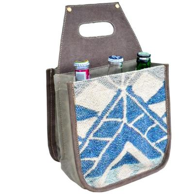 BLUE GREY AZTEC BEER CARRY