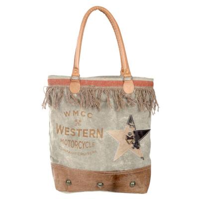 WESTERN MOTORCYCLE CANVAS TOTE