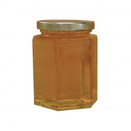 12PK 12OZ HEX GLASS JAR