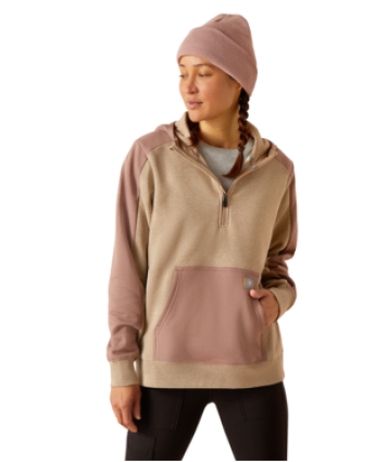 WMS RBR 1/2 ZIP HOODIE OATMEAL