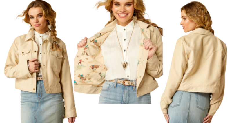 WMS RODEO CROPPED JACKET GREY