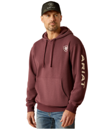 ARIAT LOGO HOODIE MALBEC