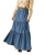 LONG CHAMBRAY TIER SKIRT