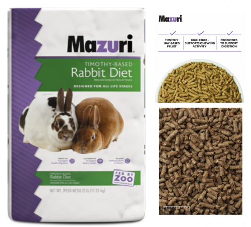 25# MAZURI TIMOTHY RABBIT PELLET