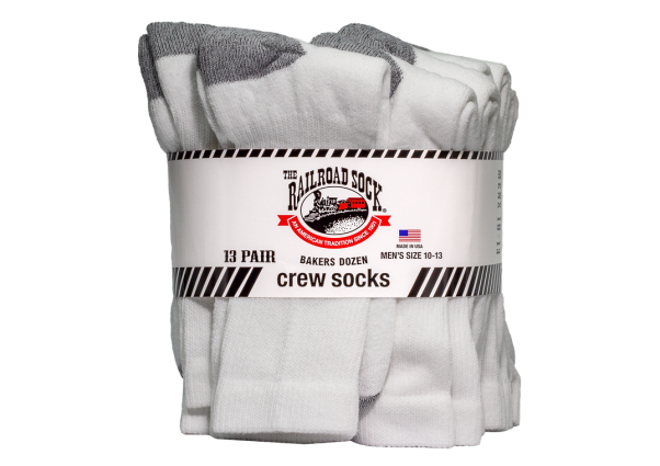 13PR COTTON CREW SOCK 10-13