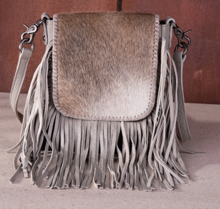 MW LEATHER XBODY W FRINGE TAN