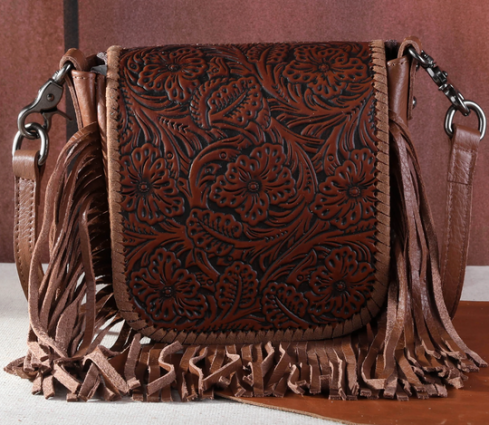 MW TOOLED FRINGE XBODY BROWN