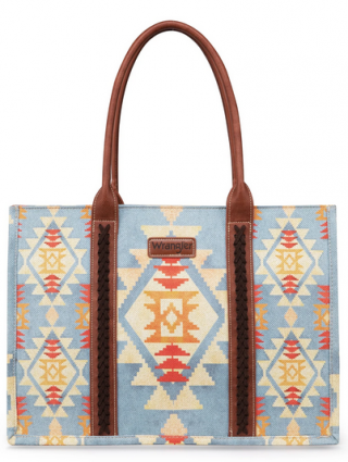 WRANGLER SW PRINT CANVAS TOTE BR