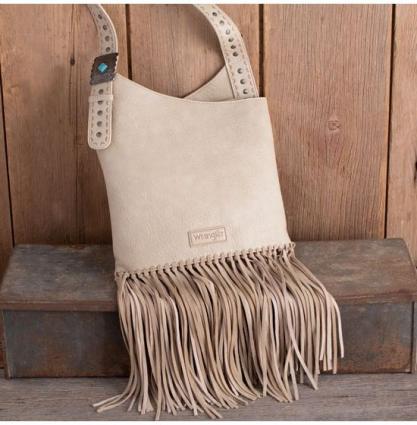 WRANGLER HOBO W FRINGE TAN