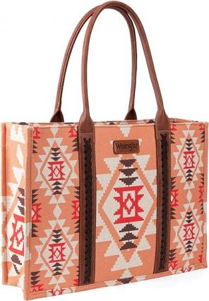 WRANGLER SW PRINT CANVAS TOTE OR