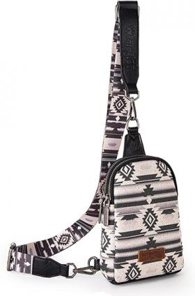 WRANGLER AZTEC SLING BAG BLACK