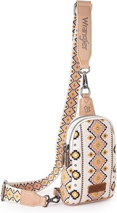 WRANGLER AZTEC SLING BAG TAN