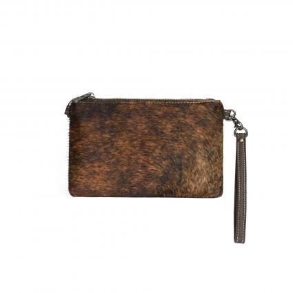 COWHIDE CLUTCH COFFEE