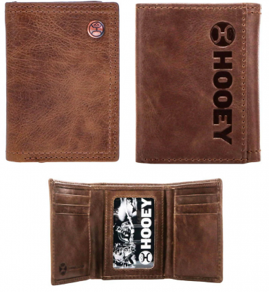 SMOOTH BROWN TRIFOLD WALLET