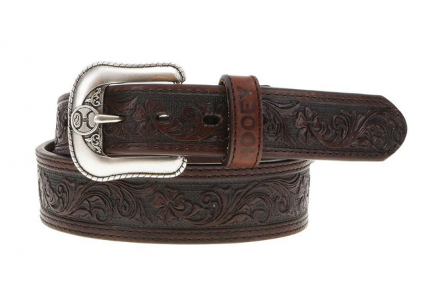 MIDNIGHT FILIGREE BELT DK BRN