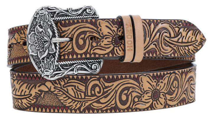 LDS FLOR FEATHER AND FLORAL BELT