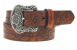 LDS FLOR 1.5 EMBOSSED BELT BROWN