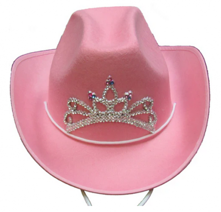 COWGIRL HAT PINK W/BLING