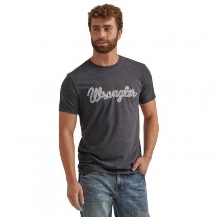 WRANGLER SCRIPT SS TEE CAVIAR