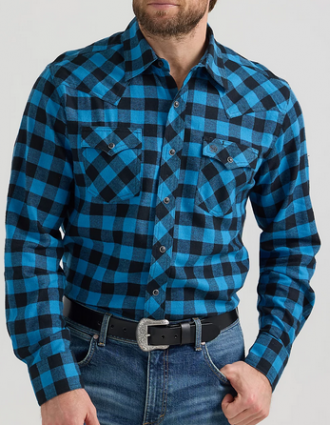 RETRO FLANNEL PLAID BLUE