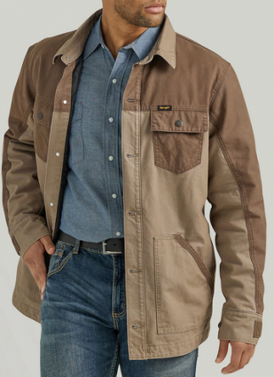 WRANGLER MIXED CANVAS CHORE COAT