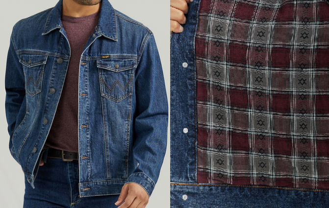 WRANGLER FLANNEL LINED DENIM JKT