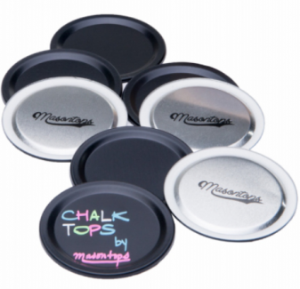 MASONTOPS 8PK CHALK LABEL LID RM