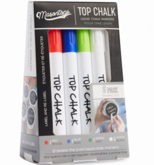 MASONTOPS 6PK LIQ CHALK MARKERS