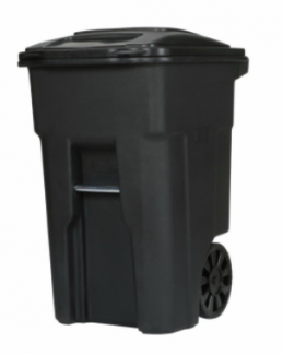 48GAL 2 WHEEL TRASH CAN & LID BK