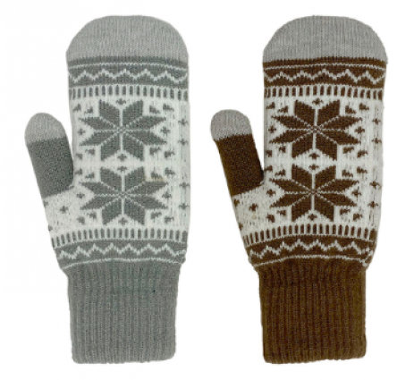 SNOWFLACE ACRLC KNIT MITTEN