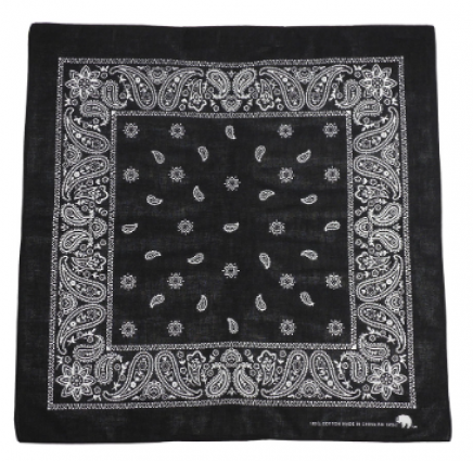 BLACK PAISLEY BANDANA