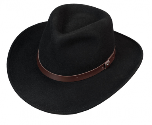 BLAZING SADDLE FELT HAT BLACK