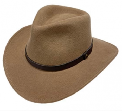 BLAZING SADDLE FELT HAT BROWN