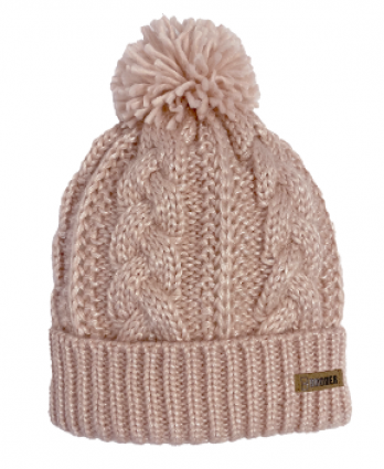 SHIMMER FLEECE LINED POM HAT PNK