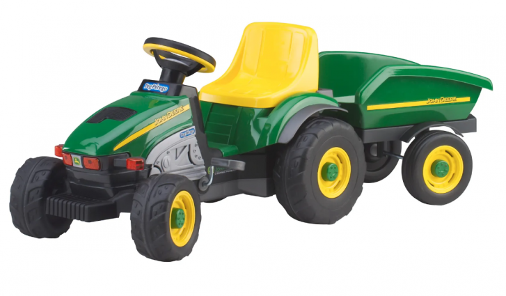 JD PEDAL FARM TRACTOR & TRAILER