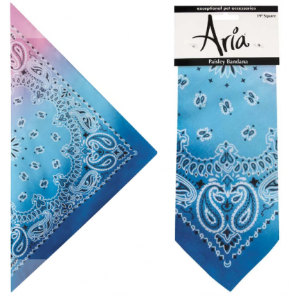 ARIA PAISLEY BANDANA PINK/BLUE