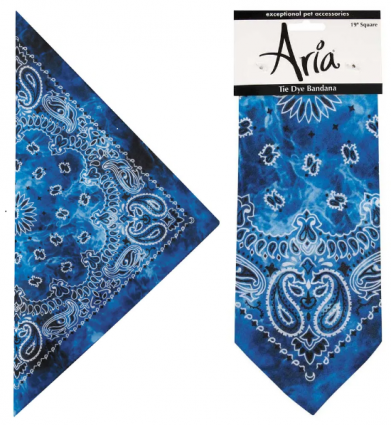 ARIA TIE-DYE BANDANA ROYAL BLUE