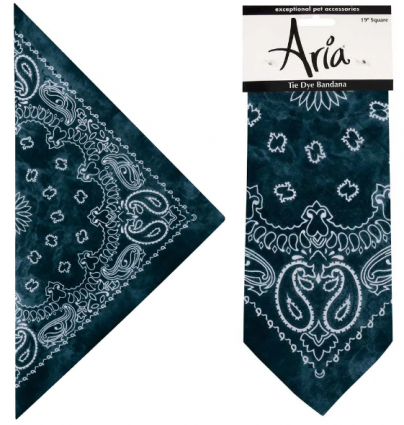 ARIA TIE-DYE BANDANA DARK BLUE