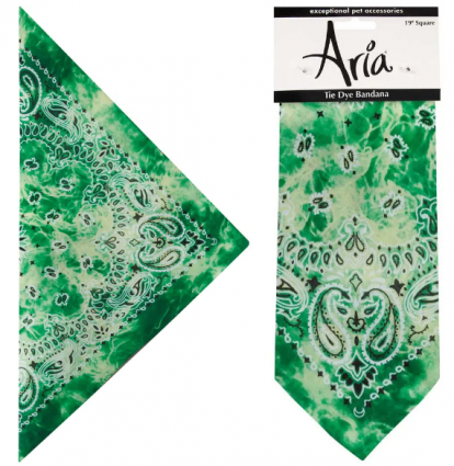 ARIA TIE-DYE BANDANA GREEN